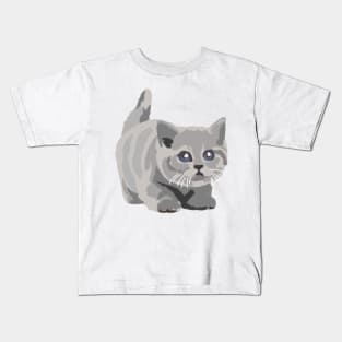 Cute British Shorthair Kitten Kids T-Shirt